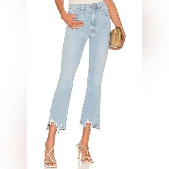 MOTHER The Insider Crop Step Chew Jeans in Mentally Elsewhere size 25